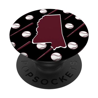 Baseball Maroon Mississippi PopSockets Swappable PopGrip