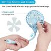 UOOD Neck Portable Fan, Hand Free Personal Mini Fans USB Rechargeable for Traveling, Sports, Office, Reading, 3 Speed Adjustable, Wearable Neckband Coole Low Noise Design (Color : Black) view 3