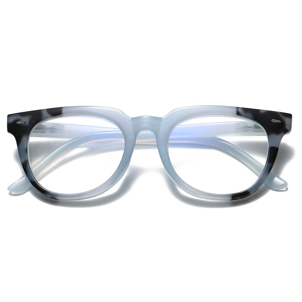 Bevi Reading Glasses Blue Light Blocking Magnify Glasses with Spring Hinge Anti Eye Strain for Men and Women R107C2-4.00
