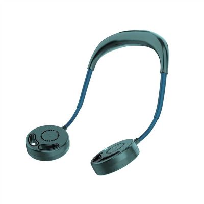 UOOD Neck Fan Personal Fan, USB Fan Hands Free Rechargeable Neckband Fan for Hiking, Climbing, Summer Outdoor Sports, 3 Levels, Improved Version Low Noise Design (Color : Green)