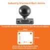 iBOLT 38mm / 1.5 inch Ball Composite AMPS Adapter Plate for Industry Standard Dual Ball Socket mounting arms view 2