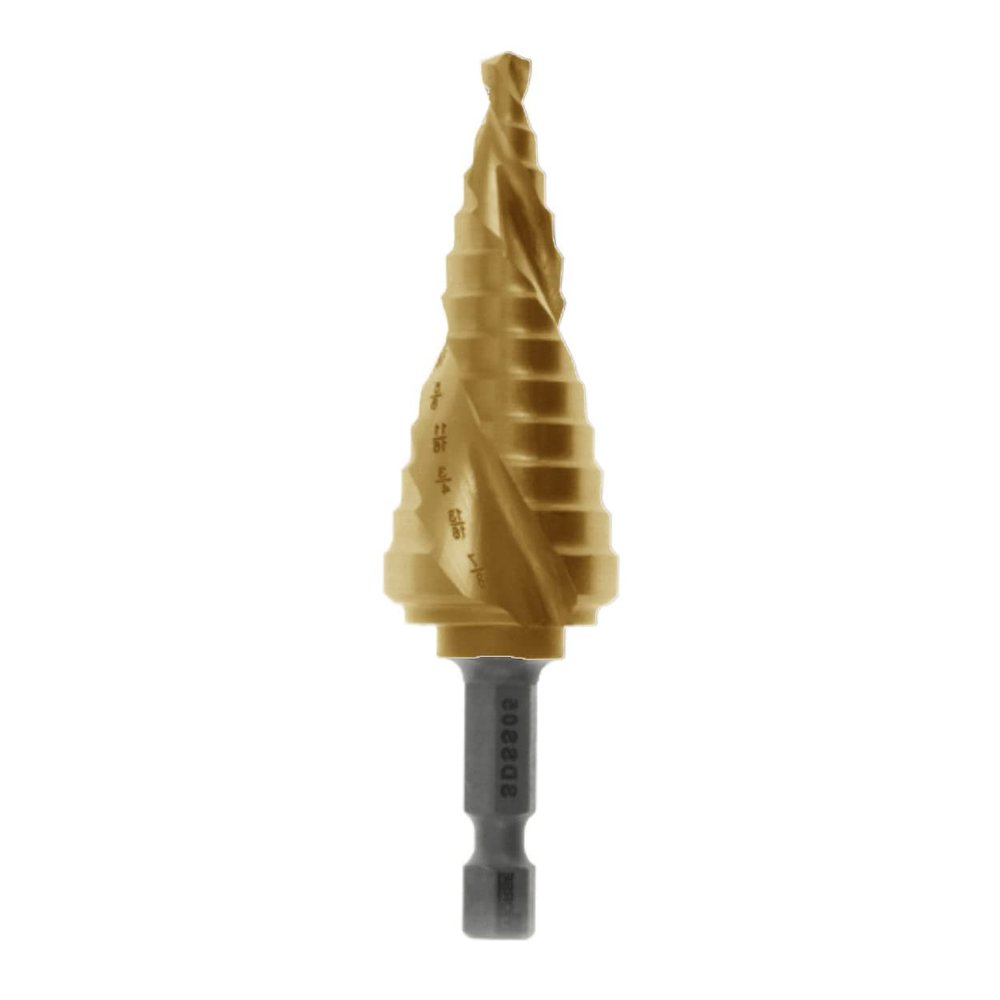Morse Switchback SDSS06TIN, Self Starting, TiN Coated, High Speed Steel Step Drill, 1 bit