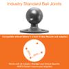 iBOLT 38mm / 1.5 inch Ball Composite AMPS Round Adapter Plate for Industry Standard Dual Ball Socket mounting arms view 2