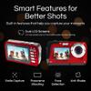 Minolta MN40WP 48MP Waterproof Digital Camera  Dual LCD Screens, 2.7K QHD Video, 16x Digital Zoom, Anti-Shake, Face Detection, 10ft Waterproof (Red) view 3