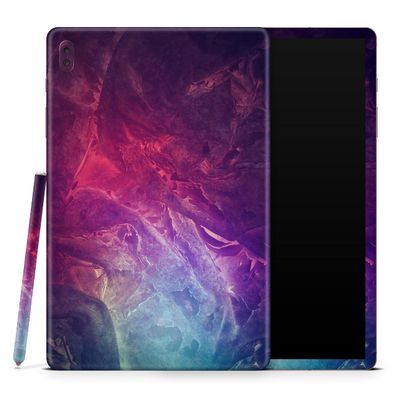 Design Skinz Abstract Fire & Ice V15 Full-Body Wrap Decal Skin-Kit Compatible with Samsung Galaxy Tab S5e (Screen Trim and Back Glass)