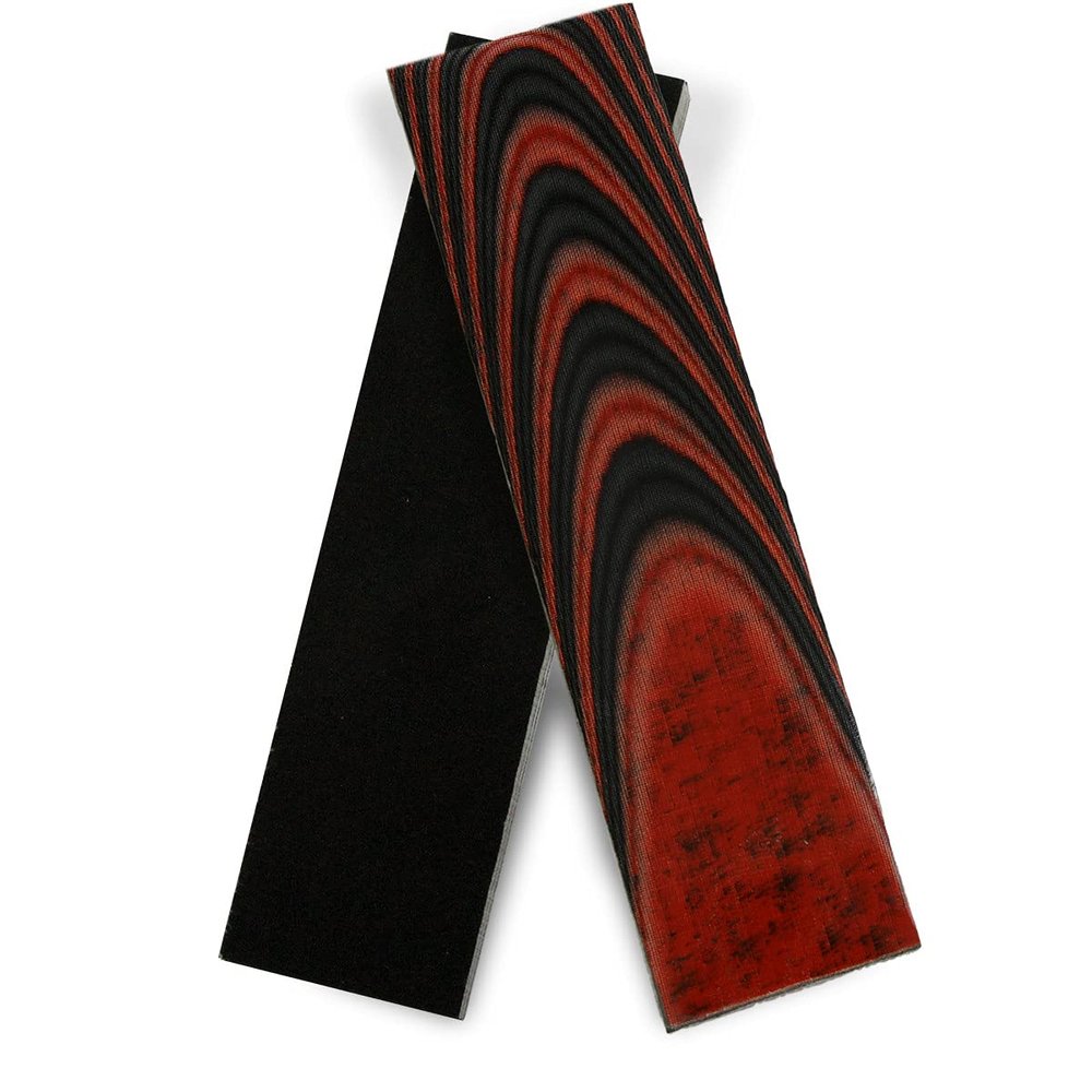 USA Knifemaker Supply UltreX Linen - Black & Red - 3/8" - Knife Handle Material