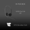 Yealink UH34 Duo UC Lite Wired Headset (USB-C), Connects to Deskphone, PC/Mac, Softphones - Works with Teams, Zoom, RingCentral, 8x8, Vonage, Global Teck Microfiber Included view 2