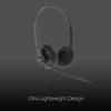 Yealink UH34 Duo UC Lite Wired Headset (USB-C), Connects to Deskphone, PC/Mac, Softphones - Works with Teams, Zoom, RingCentral, 8x8, Vonage, Global Teck Microfiber Included view 3