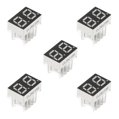 Bettomshin LED Digital Dispaly Common Cathode 10 Pin 2 Bit 0.59 x 0.5 x 0.24 inch (LxWxH) 0.28" Red Display Digital 2821AS 5pcs
