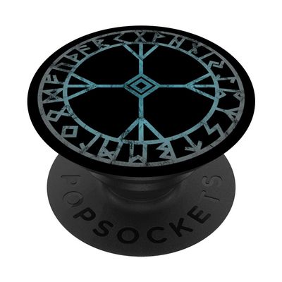 Algiz runes protection symbol viking circle nordic celtic PopSockets Swappable PopGrip