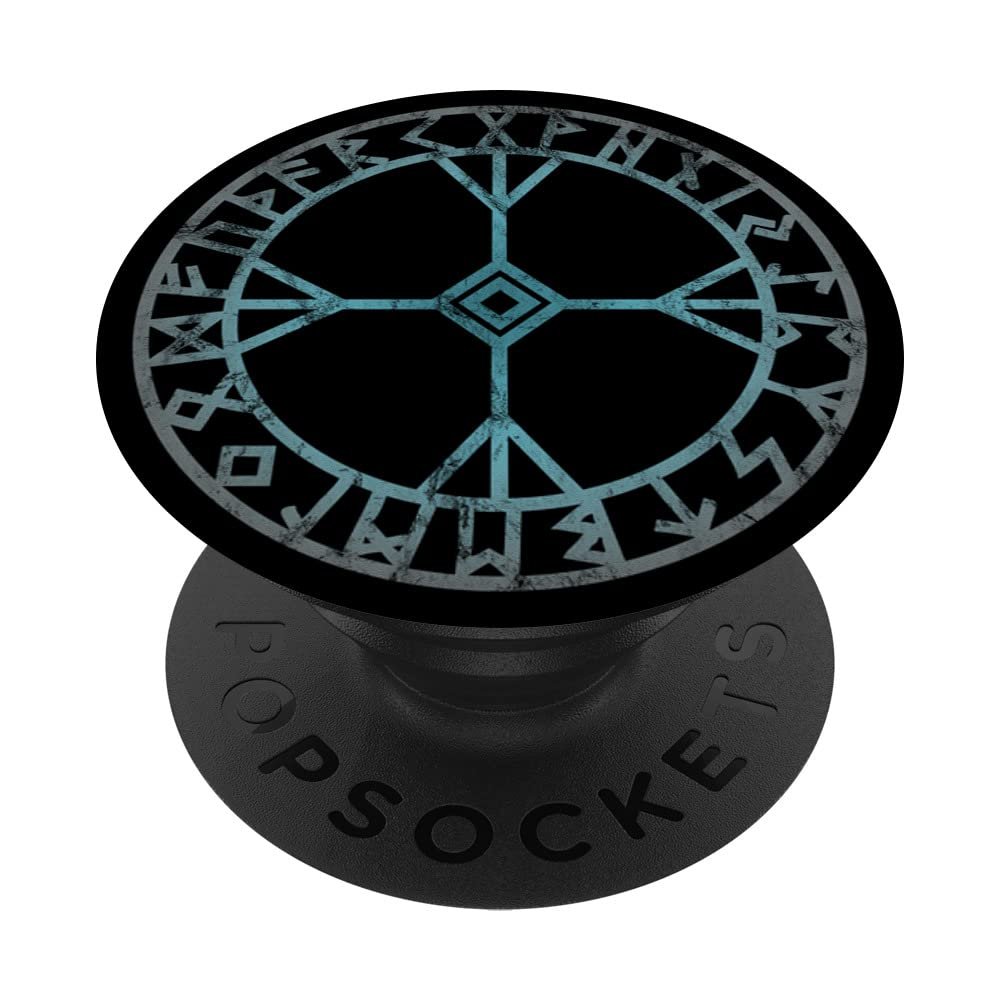 Algiz runes protection symbol viking circle nordic celtic PopSockets Swappable PopGrip
