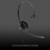 Yealink UH34 Mono UC Lite Wired Headset (USB-C), Connects to Deskphone, PC/Mac, Softphones - Works with Teams, Zoom, RingCentral, 8x8, Vonage, Global Teck Microfiber Included view 4