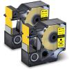 GREENCYCLE Label Maker Tape 45808 S0720880 Compatible for DYMO D1 3/4" (19mm) x 23ft (7m) for LabelManager 360D 420P 450 LMPC II LabelPoint 350 350 LabelWriter 450 Duo (Black on Yellow, 2 Pack) view 1
