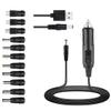 GutReise 12V Car Charger(Max 10A) + 5V DC Power Cable,with 11 Connectors for DVD Player,Camera,GPS,Bluetooth Speakers,Shaver Fans view 1