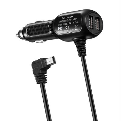 Dash Cam Power Cord Adapter Mini USB Car Charger Cable Compatible for Rexing V1V1P ProV5V3,Byakov S6,CHORTAU B-T13 B-T20 B-T25,Pruveeo D30 D40,Rove R2-4K Dash Cam Power Supply (USB Mini Port)
