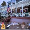 KNONEW 99FT 1216 LED Christmas Lights Outdoor Decorations 8 Modes White Curtain String Light with 228 Drops, Clear Wire LED String Light Indoor Decor for Wedding Party Holiday Christmas view 3