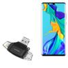 BoxWave Smart Gadget Compatible with Huawei P30 Pro - AllReader SD Card Reader, microSD Card Reader SD Compact USB - Jet Black view 1