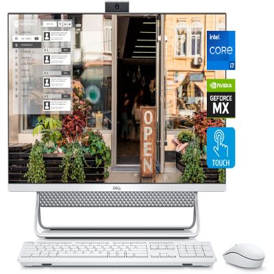 DELL Inspiron 7700 27 All-in-One Desktop, 27" FHD Touchscreen, i7-1165G7, GeForce MX330, 32GB RAM, 512GB SSD + 1TB HDD, Webcam, WiFi 6, Bluetooth 5, Wireless Keyboard and Mouse, Win 10 Home