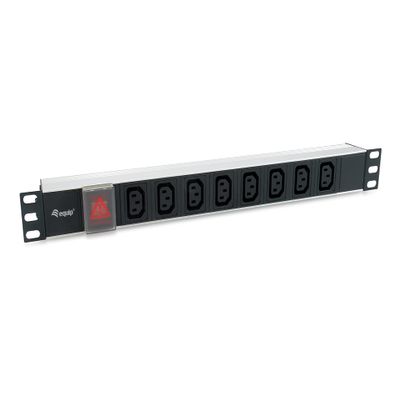 Equip 33310 Power Distribution Unit 8 AC Output 1U, Black