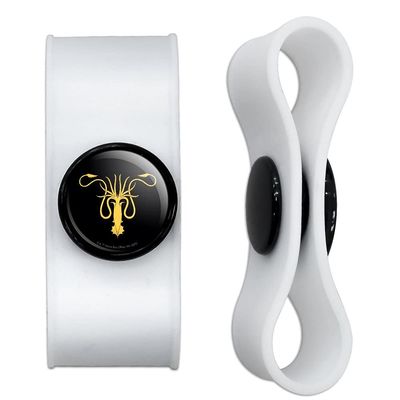 GRAPHICS & MORE Game of Thrones Greyjoy Sigil Headphone Earbud Cord Wrap - Charging Cable Manager - Wire Organizer Set of 2 - White
