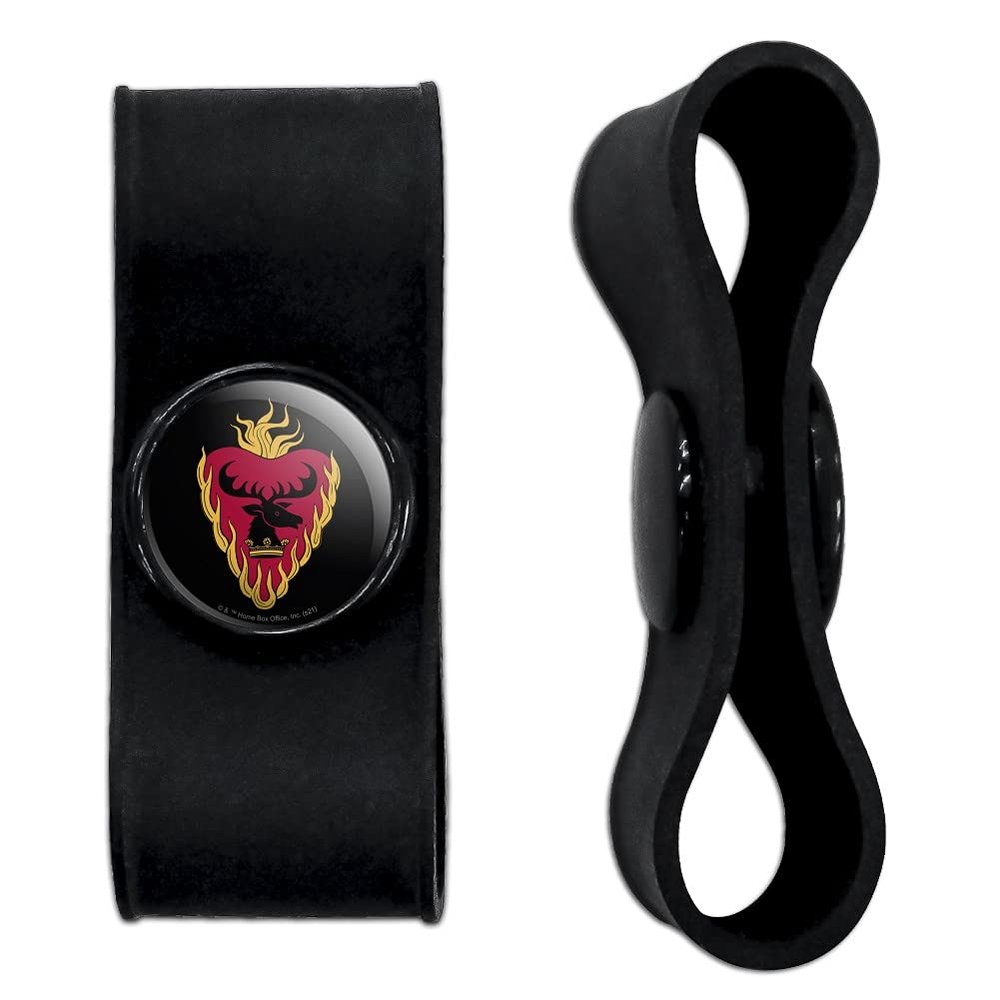 GRAPHICS & MORE Game of Thrones Stannis Baratheon Sigil Headphone Earbud Cord Wrap - Charging Cable Manager - Wire Organizer Set of 2