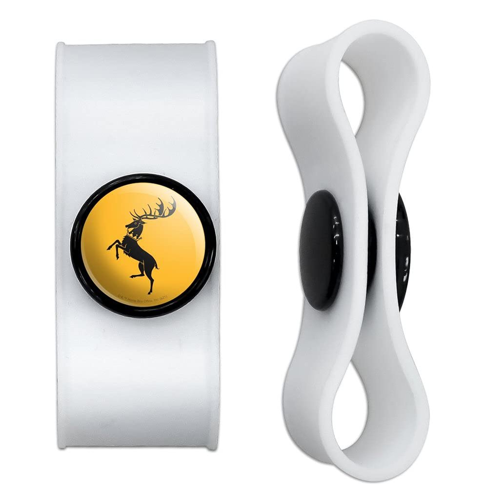 GRAPHICS & MORE Game of Thrones Baratheon Sigil Headphone Earbud Cord Wrap - Charging Cable Manager - Wire Organizer Set of 2 - Black
