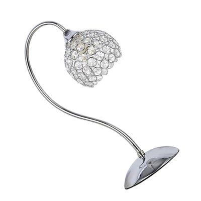 Uonlytech 1pc Dimmable Decorative Crystal Glass Table Lamp Led Bedside Light for Bedroom Adornment Warm Atmosphere for Living Room and Nursery Us