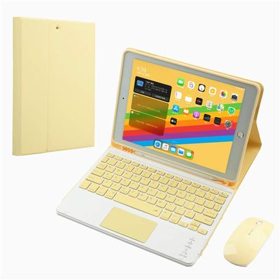 2021 New iPadPro 12.9 inch 5th Generation Keyboard case with touchpad/Wireless Mouse iPadPro12.9 2021 Bluetooth Keyboard case Removable (iPadPro12.92021, Yellow)