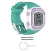 Compatible for Garmin Forerunner 10/Forerunner 15,Soft Silicone Wristband Replacement Strap for Garmin Forerunner 10/15 Watch Women Men (Large Size: 0.98"x0.94", Teal) view 2