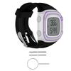 Compatible for Garmin Forerunner 10/Forerunner 15,Soft Silicone Wristband Replacement Strap for Garmin Forerunner 10/15 Watch Women Men (Large Size: 0.98"x0.94", Black) view 2