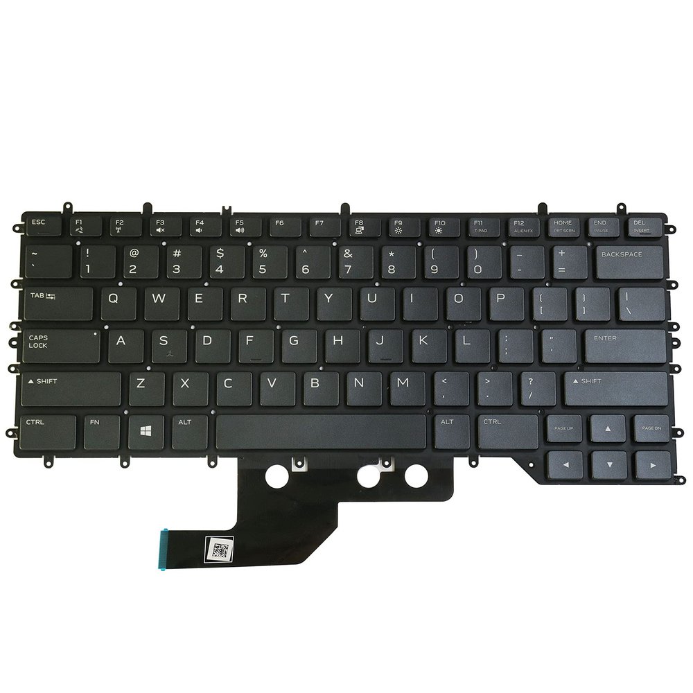 AUTENS Replacement US Keyboard for Dell Alienware M15 R2 2019 Year Laptop No Frame Backlight (Black)