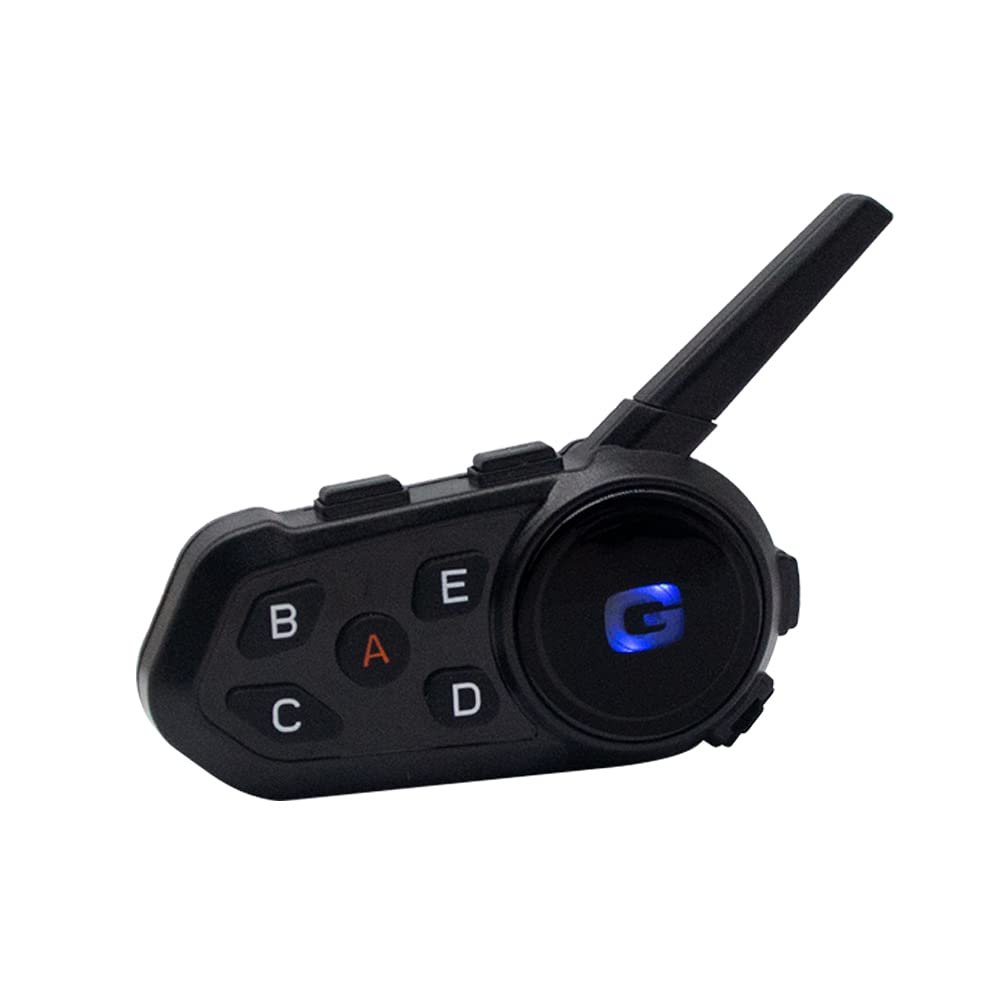 VR-robot Motorcycle Bluetooth Intercom, Universal Wireless 2-Way Waterproof Motorcycle Helmet Bluetooth Headset, 1200M 6 Riders Group Motorbike Helmet Intercom Communication System