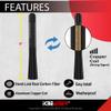 [2024 Upgraded] ICBEAMER 5 inch Carbon Fiber Polished Finish & Matte Black Aluminum Short Automotive Antenna with Internal Copper Coil Universal AM/FM Radio Replacement Compatible for Car, Truck & Van view 2