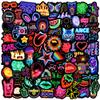 100Pcs Neon Stickers Decal, Waterproof Vinyl Stickers Pack for Bumper, Laptop, Skateboard, Water Bottle, Luggage, Phone, Graffiti Stickers for Adults view 1