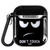 Black Cartoon Earphone Protector Case Compatible with AirPods Shell, Full Protective Soft TPU AirPods Cover Compatible with AirPods 1&2 Wireless and Wired Charging Case ZPYOU -Big Eyes view 2