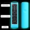 2 Pack Remote case for Samsung Controller, Silicone Cover for BN59-01199F Smart TV Control Skin Sleeve Glow in The Dark Green and Sky view 4