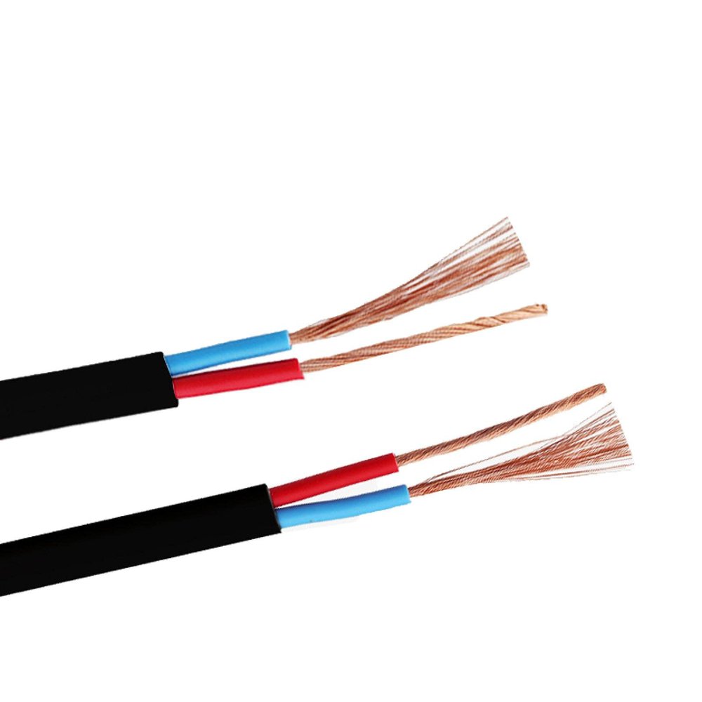 5 Meters 4mm2 Square 2 Pins Black Soft Cover National Standard Flexible Wire Copper Household 2-Core Power Plug Cable 4 Square (2 pins