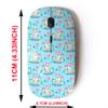 2.4G Wireless Mouse with Cute Pattern Design for All Laptops and Desktops with Nano Receiver - Easter Bunny Eggs on Blue view 2