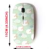 2.4G Wireless Mouse with Cute Pattern Design for All Laptops and Desktops with Nano Receiver - Cute Sleeping Sheep view 2