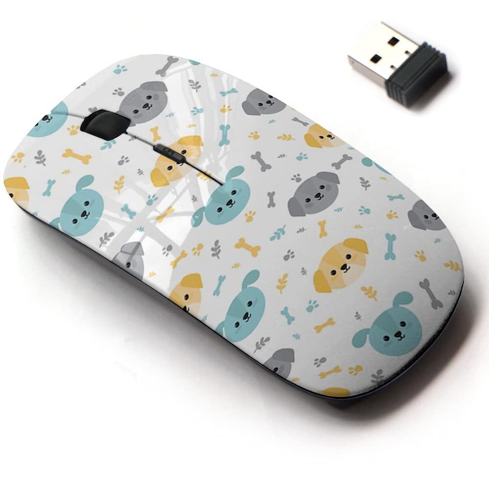 2.4G Wireless Mouse with Cute Pattern Design for All Laptops and Desktops with Nano Receiver - Childish Cute Little