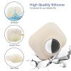 2 in 1 Protective Case for Apple AirPods Pro Air Tag Holder Combo, Soft Silicone Airpods Pro AirTag Case with 2 PCS Screen Protector, Anti-Scratch Anti-Fall Anti-Lost (GlowWhite) view 2