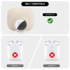 2 in 1 Protective Case for Apple AirPods Pro Air Tag Holder Combo, Soft Silicone Airpods Pro AirTag Case with 2 PCS Screen Protector, Anti-Scratch Anti-Fall Anti-Lost (GlowWhite) view 3