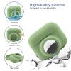 2 in 1 Protective Case for Apple AirPods Pro Air Tag Holder Combo, Soft Silicone Airpods Pro AirTag Case with 2 PCS Screen Protector, Anti-Scratch Anti-Fall Anti-Lost Shockproof Durable(EmeraldGreen) view 2