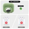 2 in 1 Protective Case for Apple AirPods Pro Air Tag Holder Combo, Soft Silicone Airpods Pro AirTag Case with 2 PCS Screen Protector, Anti-Scratch Anti-Fall Anti-Lost Shockproof Durable(EmeraldGreen) view 3