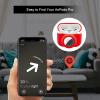 2 in 1 Protective Case for Apple AirPods Pro Air Tag Holder Combo, Soft Silicone Airpods Pro AirTag Case with 2 PCS Screen Protector, Anti-Scratch Anti-Fall Anti-Lost (Red) view 4