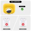 2 in 1 Protective Case for Apple AirPods Pro Air Tag Holder Combo, Soft Silicone Airpods Pro AirTag Case with 2 PCS Screen Protector, Anti-Scratch Anti-Fall Anti-Lost Shockproof Durable(Yellow) view 3