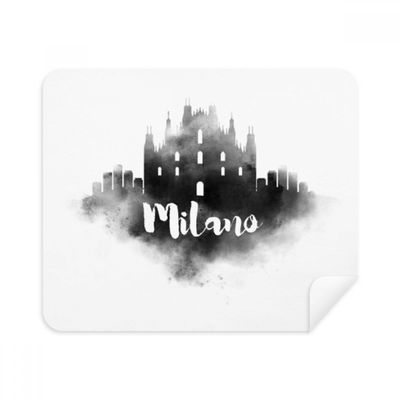 Milano Italy Landmark Ink City Painting Cleaning Cloth Screen Cleaner 2pcs Suede Fabric