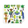 Soccer Parrot Guitar Coffee Brazil Cleaning Cloth Screen Cleaner 2pcs Suede Fabric view 1