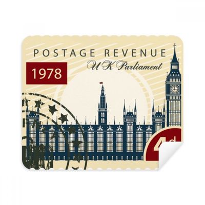 London Parliament Stamp England Britain UK Cleaning Cloth Screen Cleaner 2pcs Suede Fabric