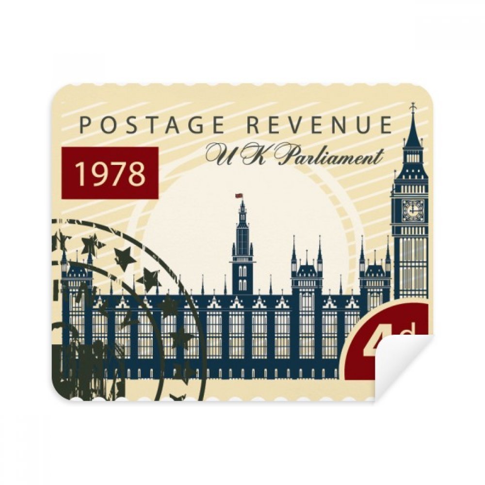 London Parliament Stamp England Britain UK Cleaning Cloth Screen Cleaner 2pcs Suede Fabric